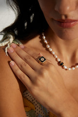 Vintage Pearl Bloom Ring