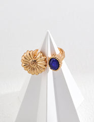 Vintage Lapis Daisy Ring