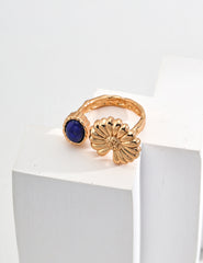 Vintage Lapis Daisy Ring